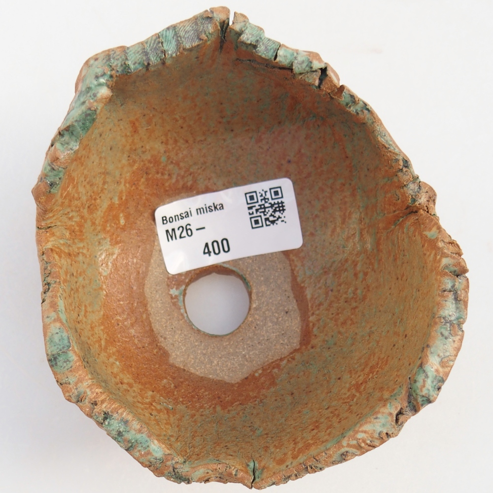 Keramisch Schelp 10 x 9,5 x 7,5 cm , kleur bruin-groen