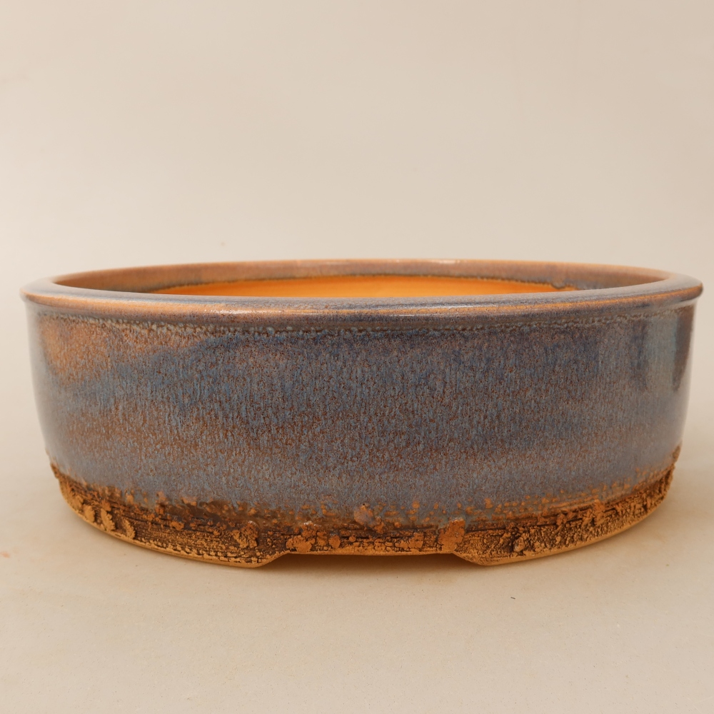 Keramische bonsaischaal 24 x 24 x 7,5 cm, kleur: blauw