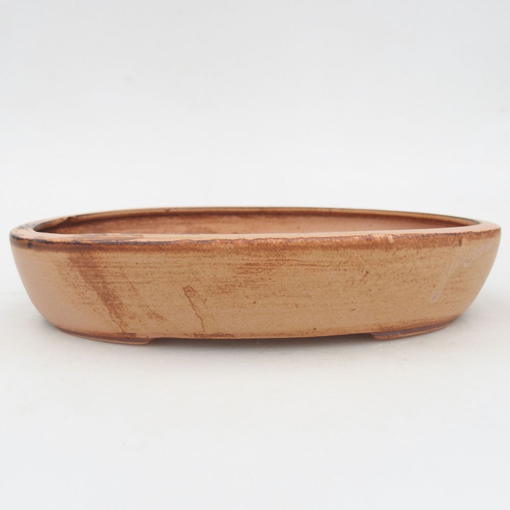 Bonsaischaal van keramiek 22 x 17 x 4 cm, roze