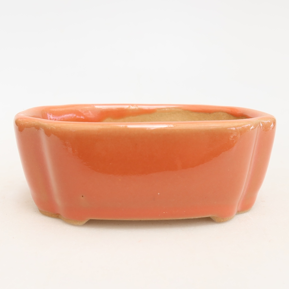 Keramische bonsaipot 10,5 x 8 x 4 cm, kleur oranje