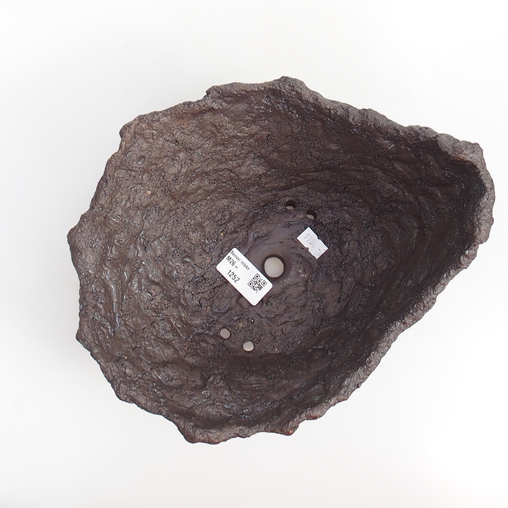 Keramisch Schelp 24 x 21 x 16,5 cm , kleur bruin