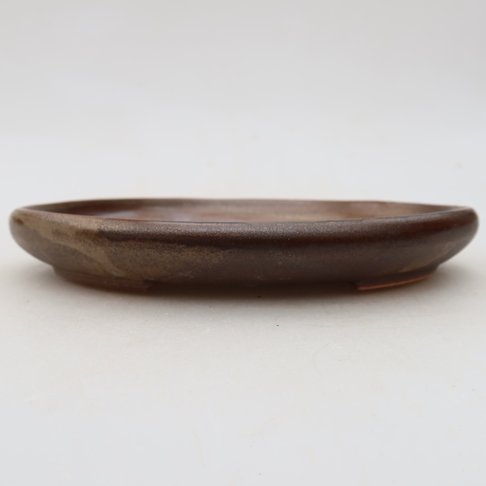 Keramische bonsaischaal 17 x 12 x 2,5 cm, kleur bruin