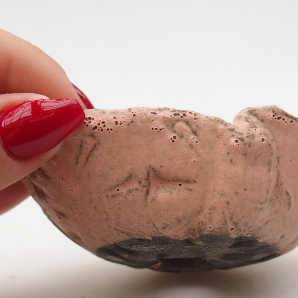 Keramisch Schelp 9 x 7,5 x 4 cm , kleur roze