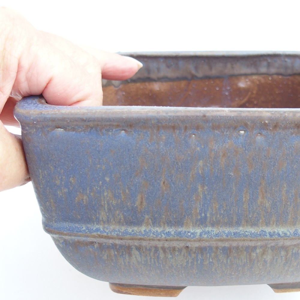 Bonsaischaal van keramiek 10,5 x 10,5 x 7 cm, roze