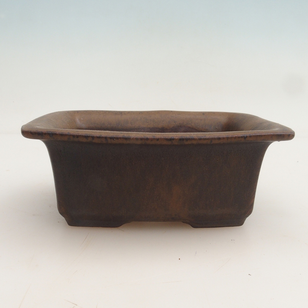 Bonsai kom + schotel H11 - 11,5 x 10 x 4 cm - bruin