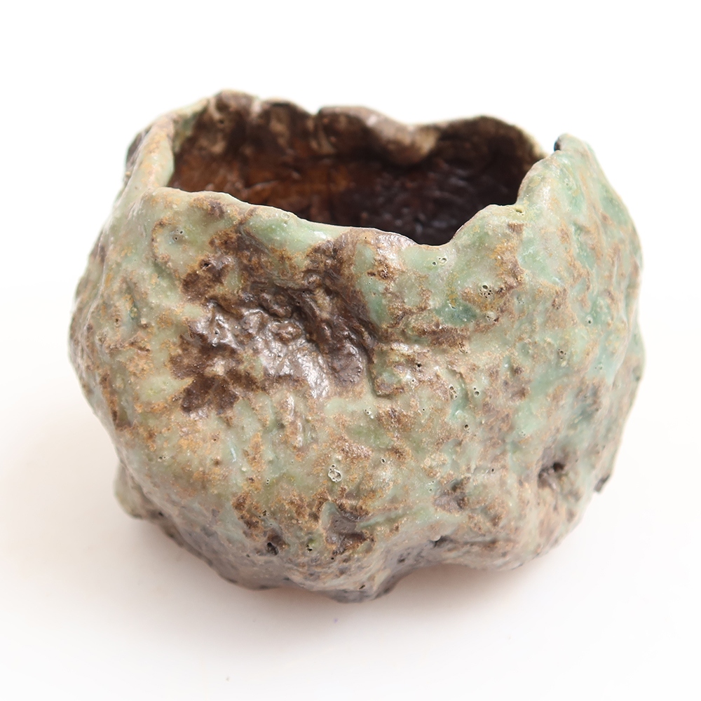 Keramische schaal  6 x 5,5 x 6 cm , kleur groen