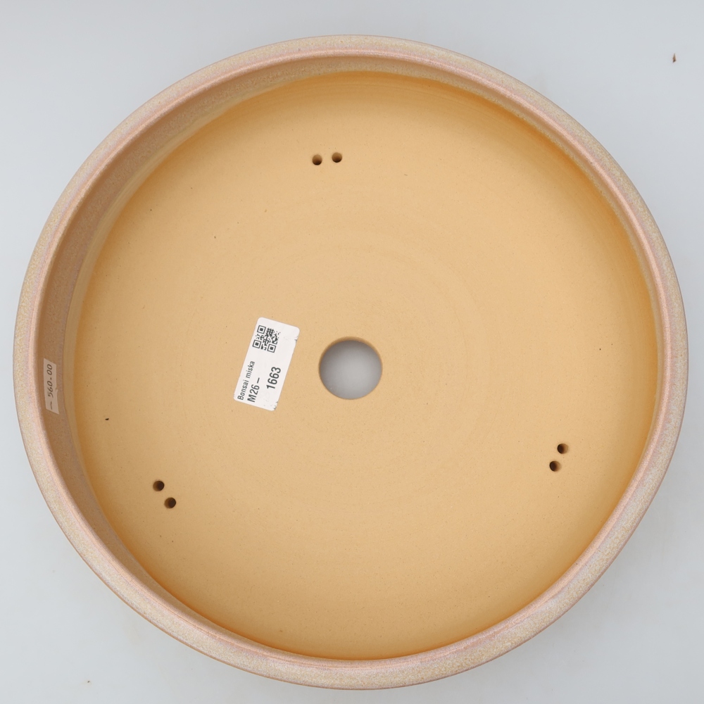 Keramische bonsaipot 26,5 x 26,5 x 6,5 cm, kleur: beige