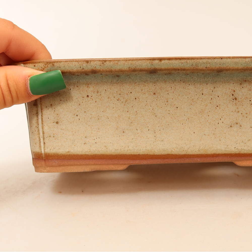 Keramische schaal  20 x 15,5 x 5,5 cm, kleur: beige