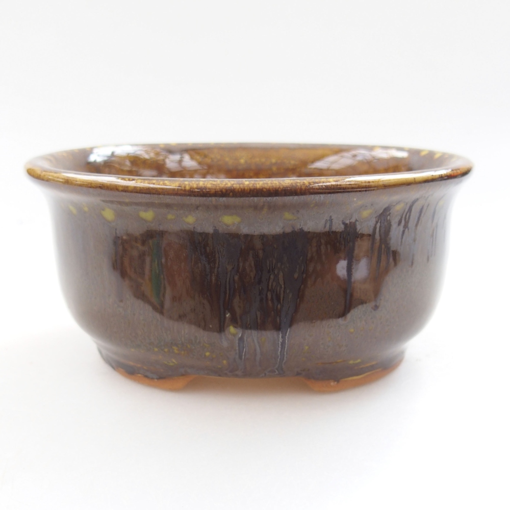 Bonsaischaal van keramiek 22 x 17 x 5 cm, groen