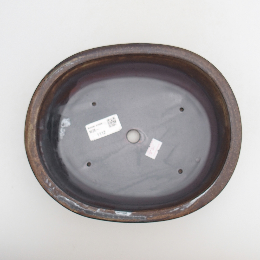 Bonsaischaal van keramiek 23 x 19 x 7 cm, metaalkleur