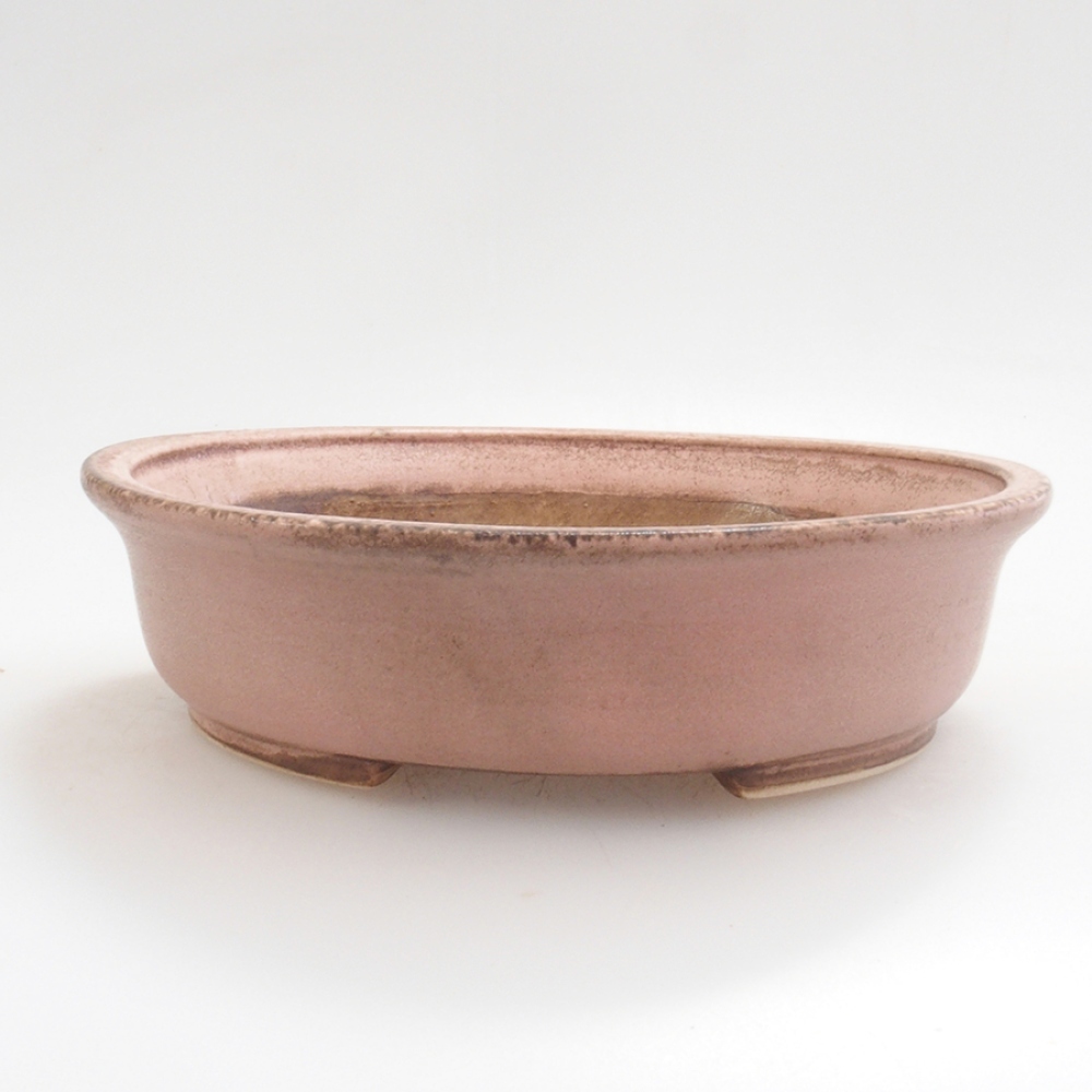 Bonsaischaal van keramiek 10 x 8,5 x 4 cm, bruin