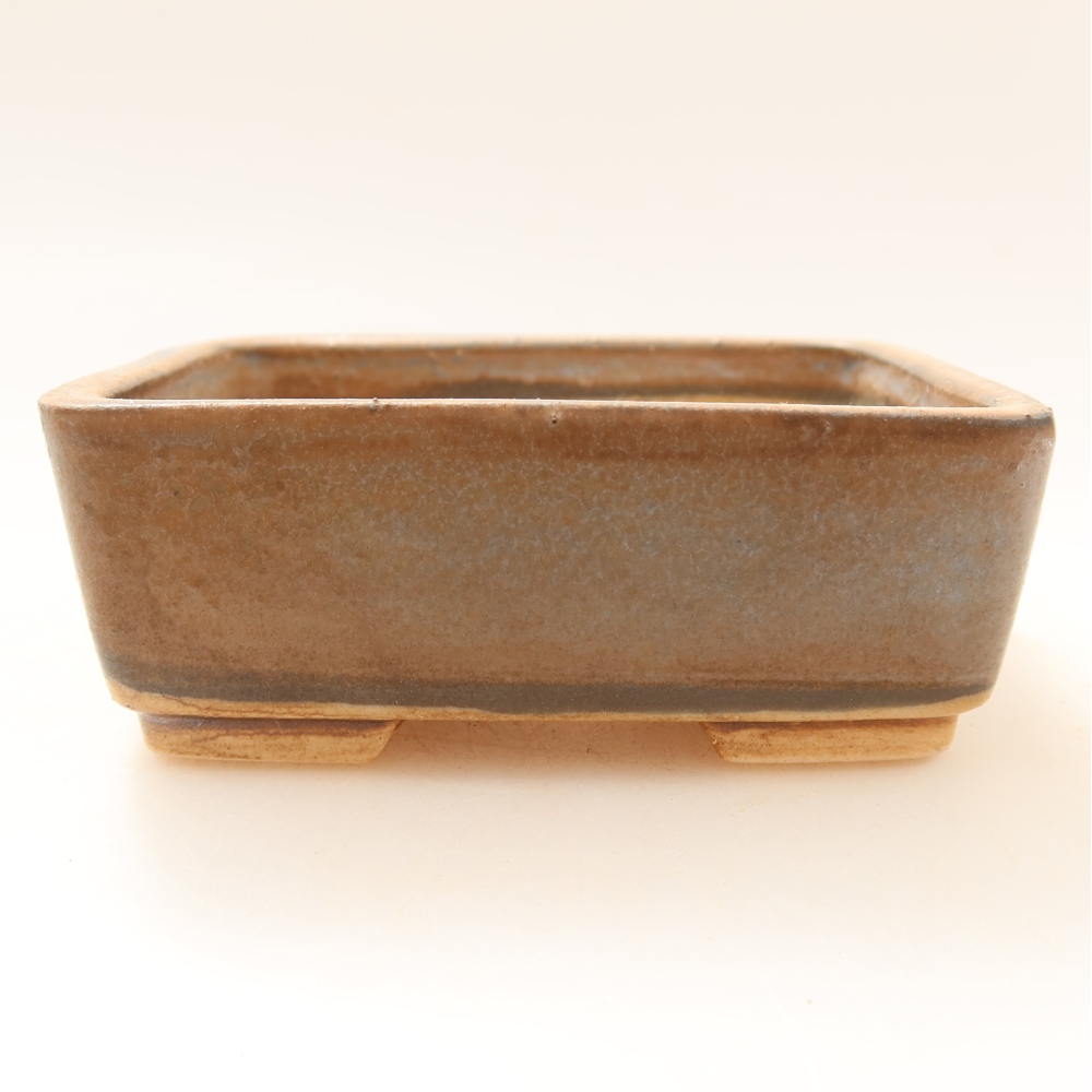 Bonsaischaal van keramiek 10 x 8 x 3,5 cm, bruin