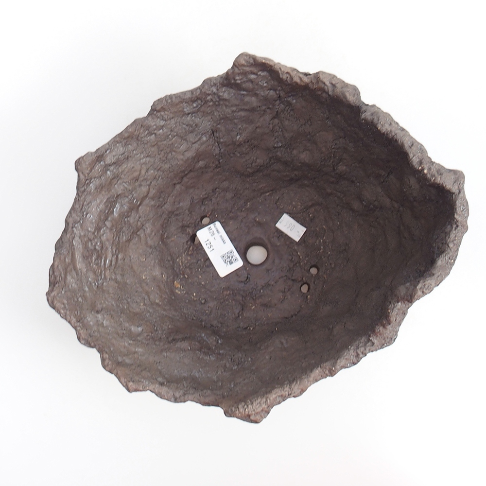 Keramisch Schelp 24 x 21 x 20 cm , kleur bruin