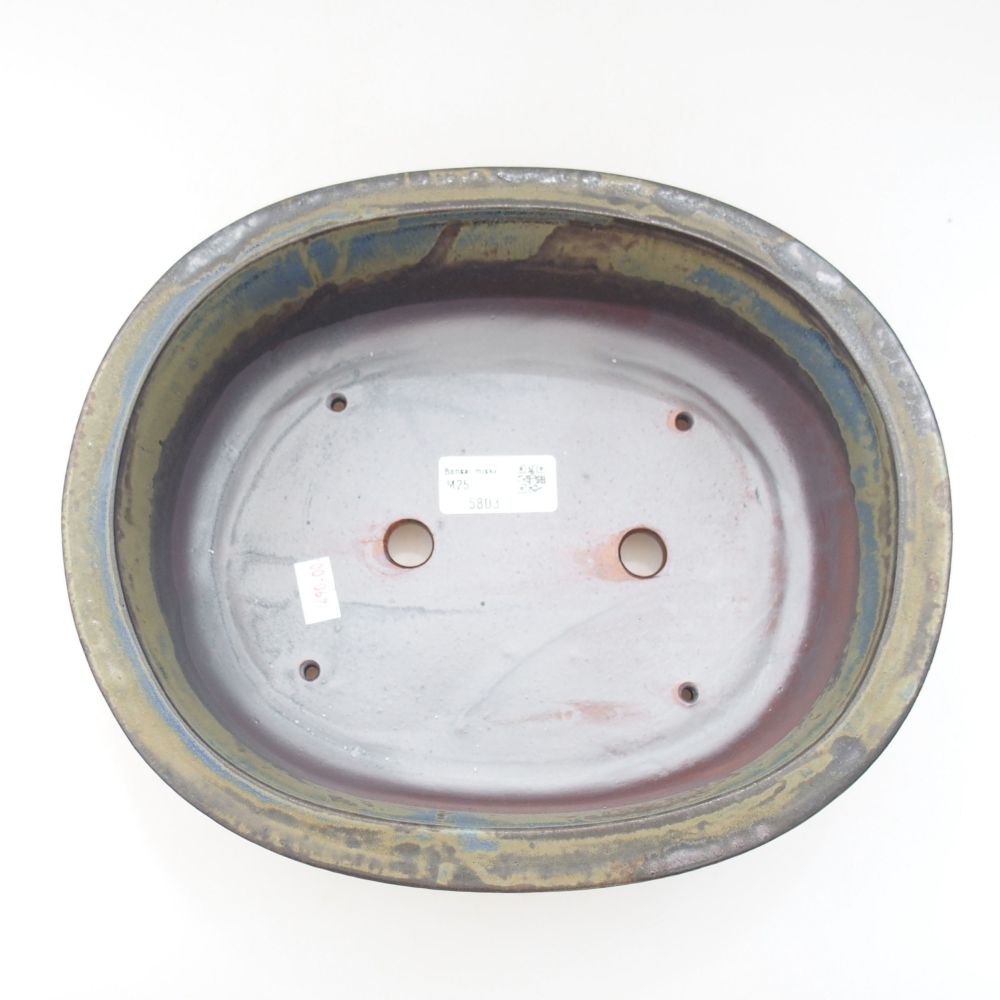 Bonsaischaal van keramiek 26 x 22 x 8 cm, bruin