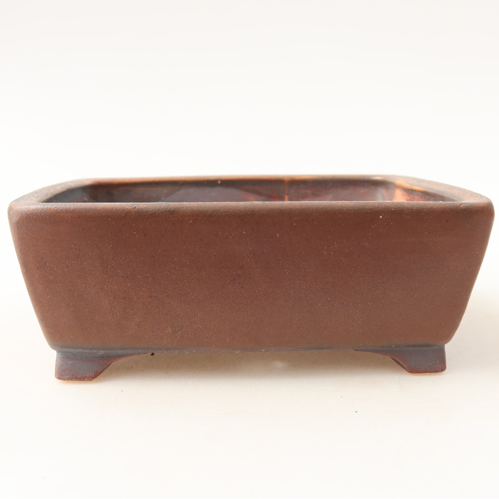 Keramische bonsaipot 13,5 x 11 x 5 cm, kleur bruin
