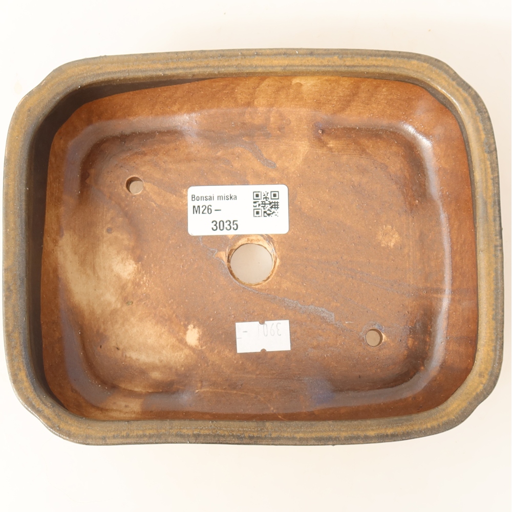 Keramische bonsaipot 18 x 14 x 4,5 cm, kleur bruin