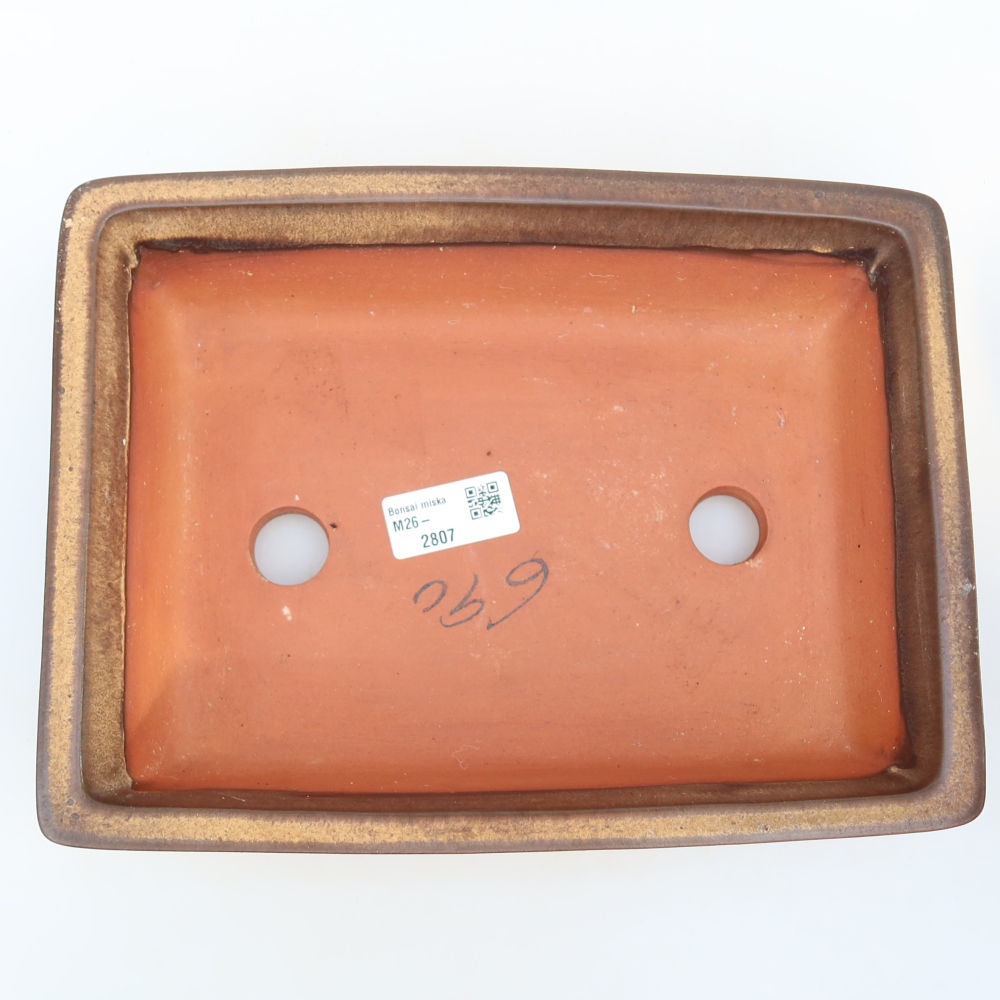 Keramische schaal  25,5 x 19 x 6,5 cm, kleur: bruin