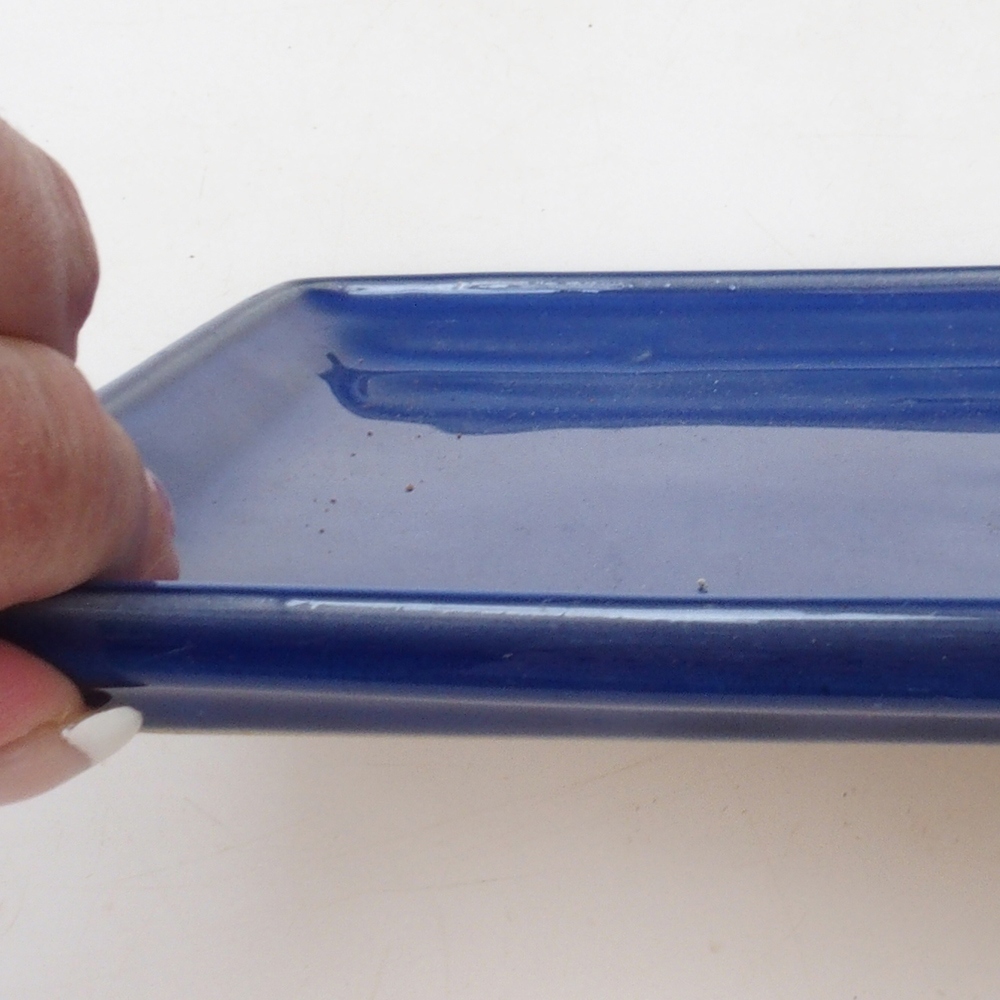 Bonsai schotel rechthoek 19,5 x 14 x 1,5 cm - blauw