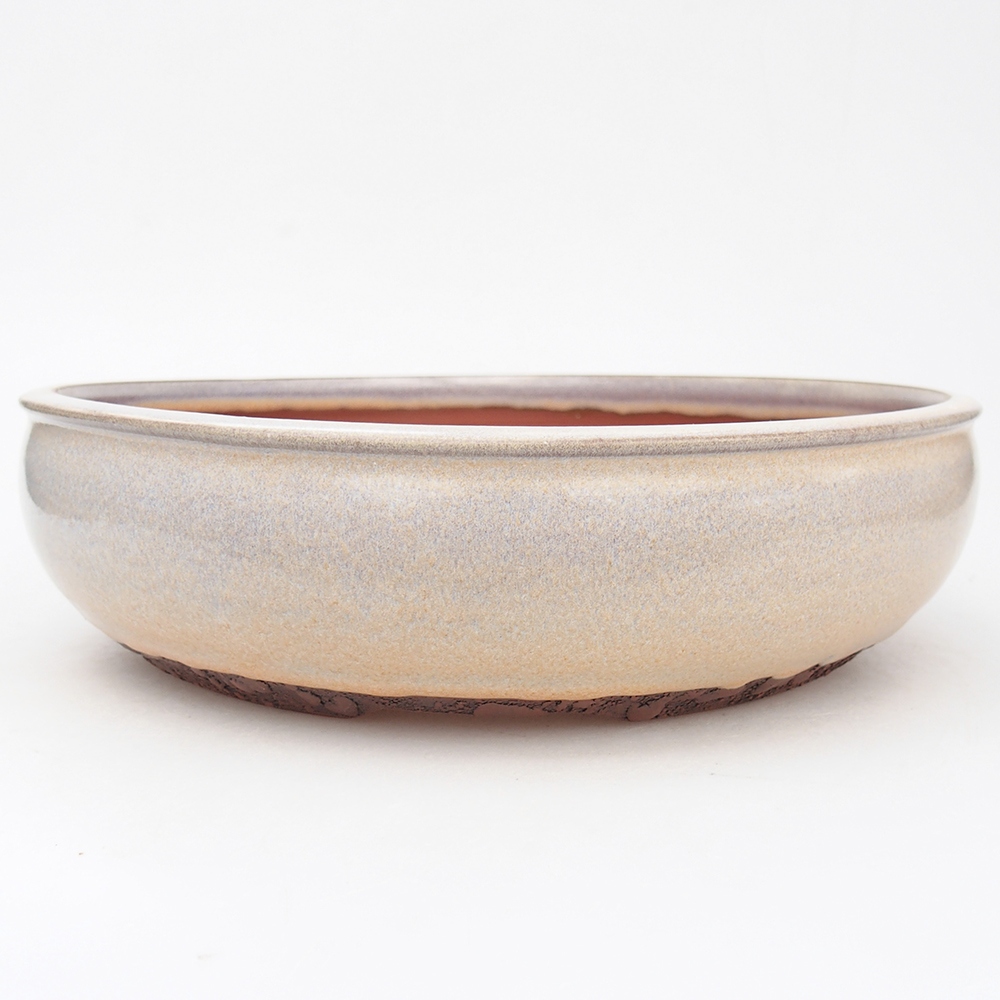 Bonsaischaal van keramiek 25,5 x 25,5 x 7 cm, grijs