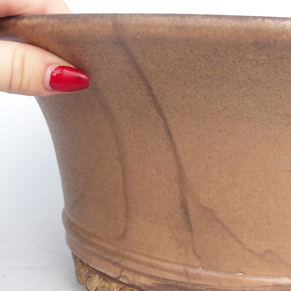 Bonsaischaal van keramiek 31,5 x 31,5 x 14 cm, roze