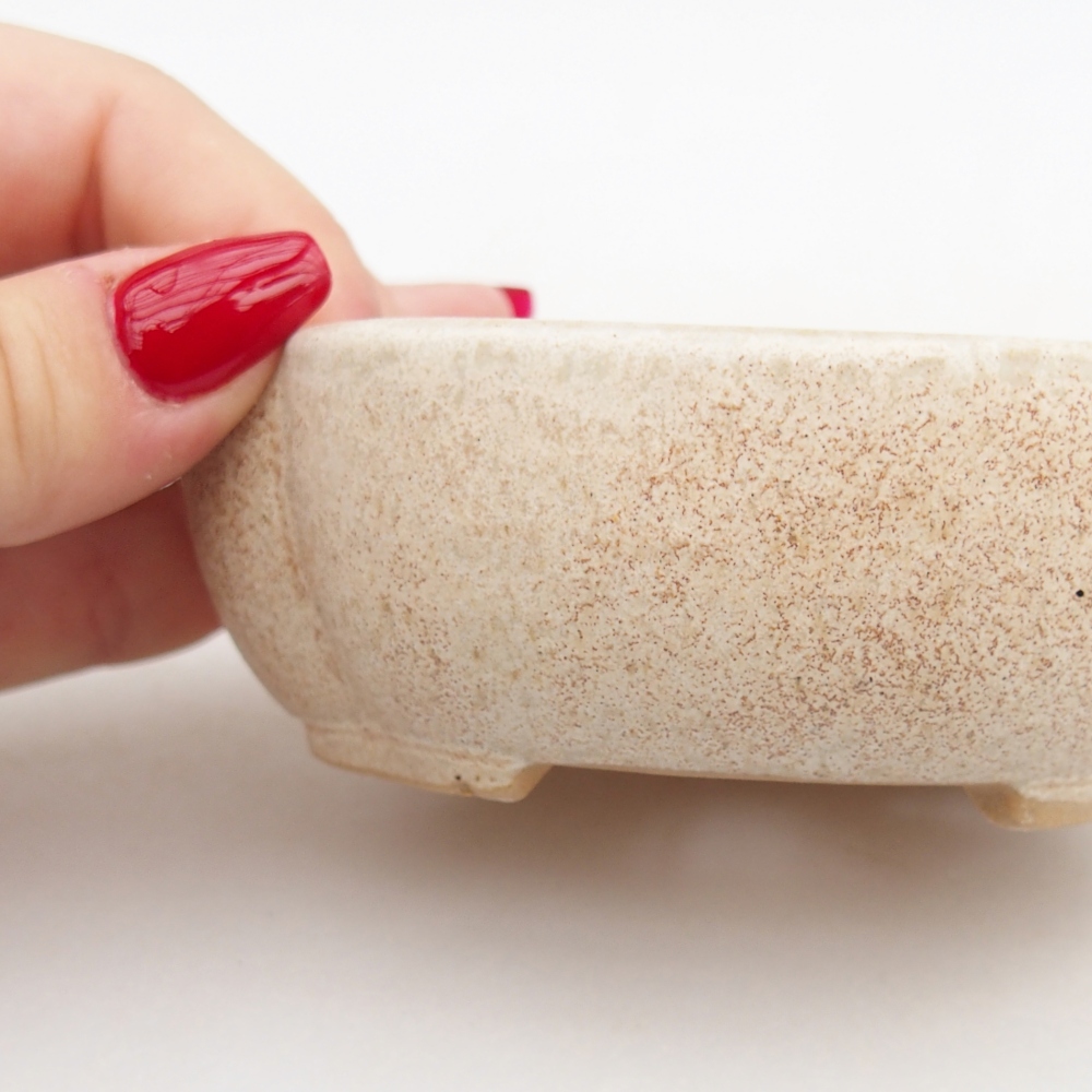 Bonsaischaal van keramiek 26 x 26 x 8 cm, kleur rood