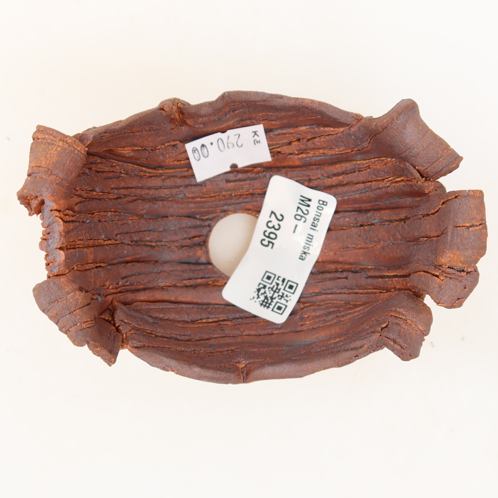Keramische schaal  10 x 7,5 x 7 cm, kleur bruin