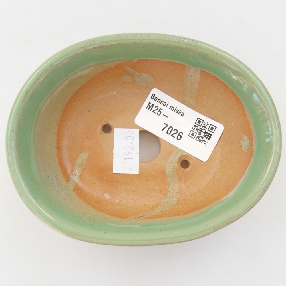 Bonsaischaal van keramiek 26 x 26 x 8 cm, kleur rood