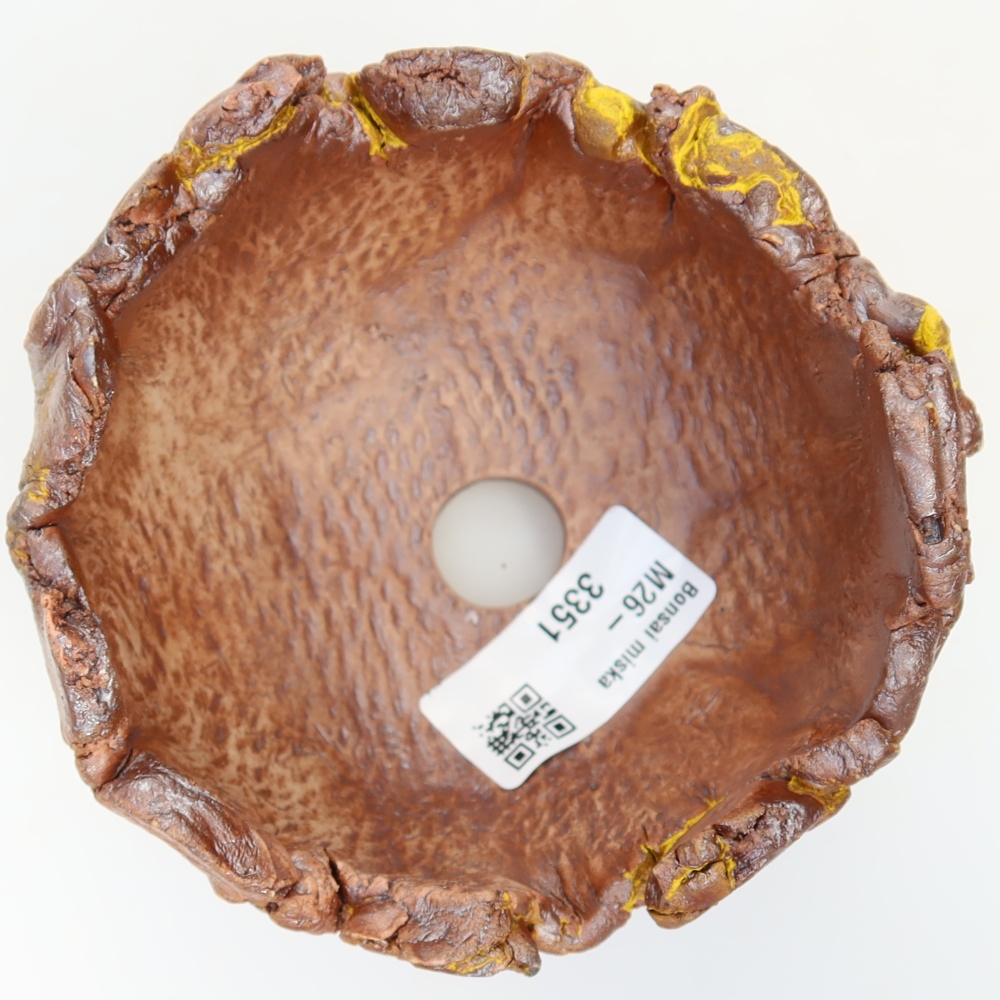 Keramische schaal  10 x 10 x 8 cm, kleur: geel