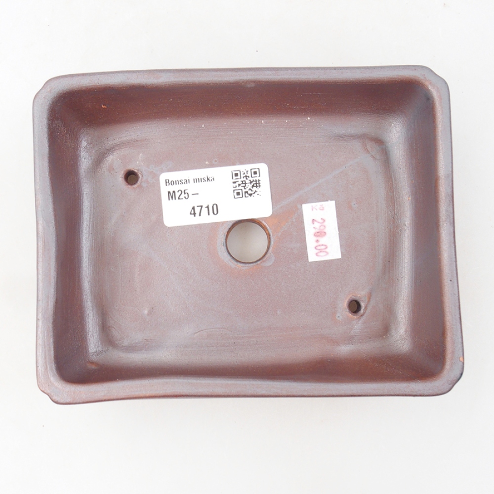 Bonsaischaal van keramiek 14 x 11 x 4 cm, metaalkleur