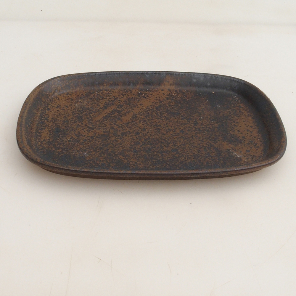 Keramische kom H25 - 20,5 x 14,5 x 1,5 cm - bruin