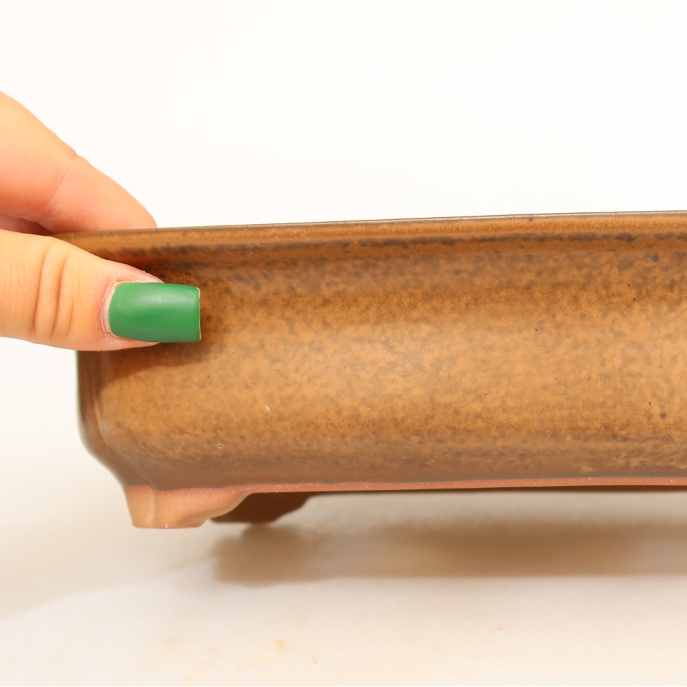 Keramische schaal  24 x 17 x 6 cm, kleur: bruin