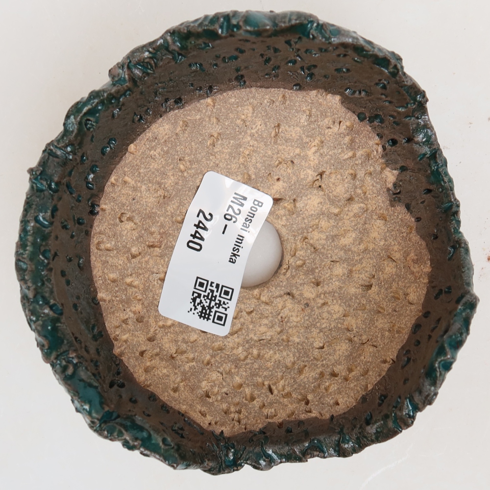 Keramische schaal  10 x 10 x 6,5 cm, kleur groen