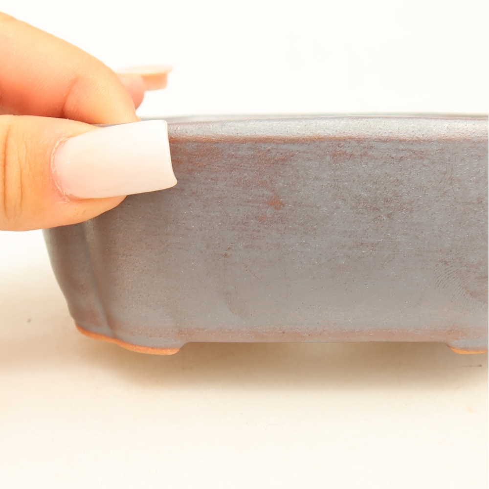 Keramische bonsaipot 12,5 x 10 x 4,5 cm, metaalachtige kleur