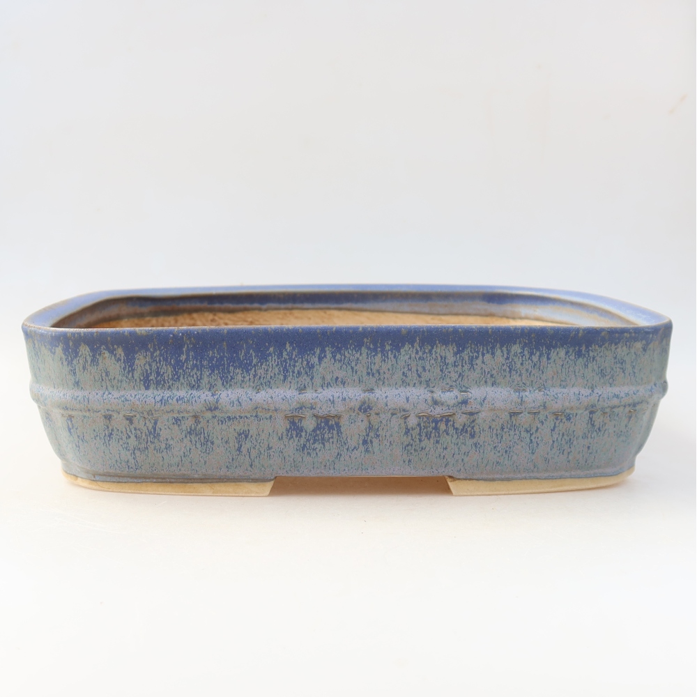 Keramische bonsaischaal 29 x 23 x 7 cm, kleur: blauw