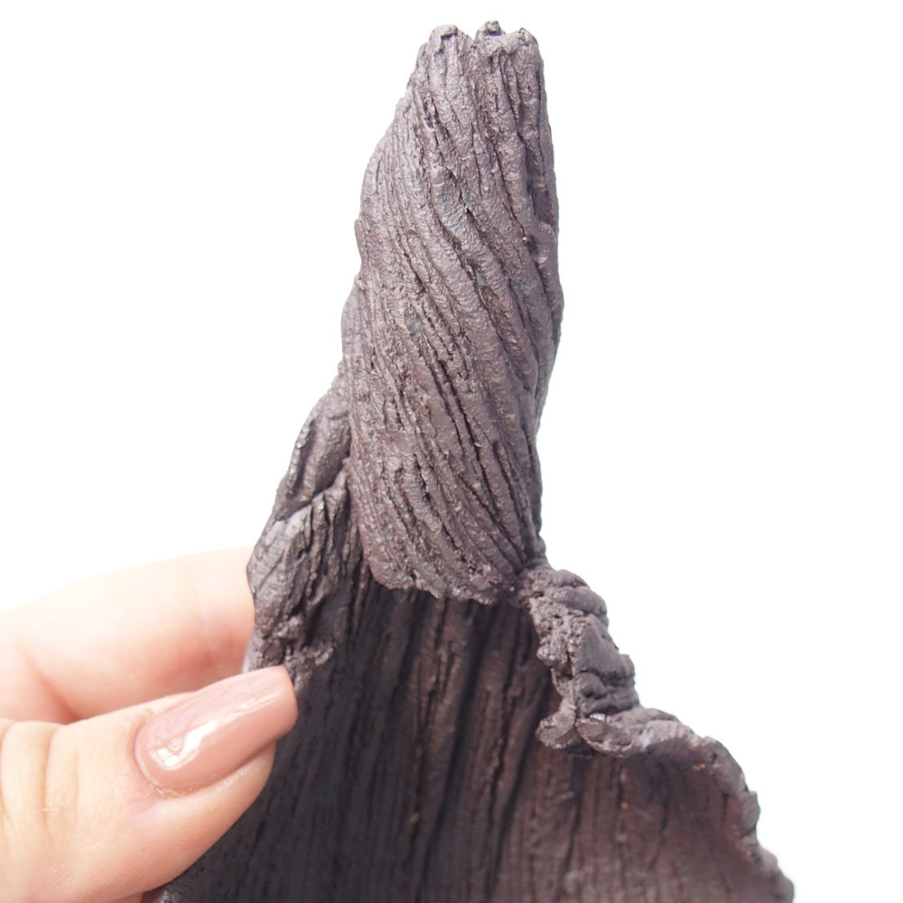 Keramische schelp 8 x 9 x 14 cm , metaalkleur