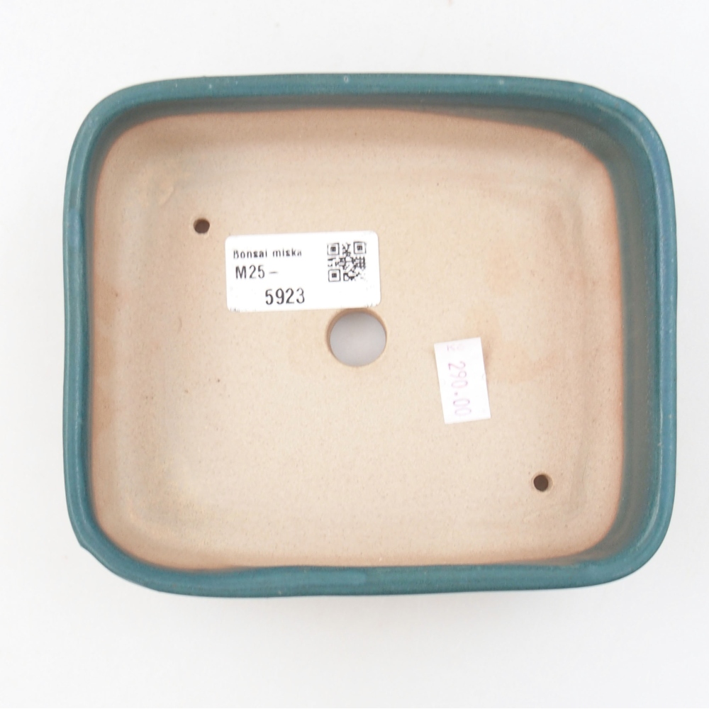 Bonsaischaal van keramiek 22 x 17 x 5 cm, groen