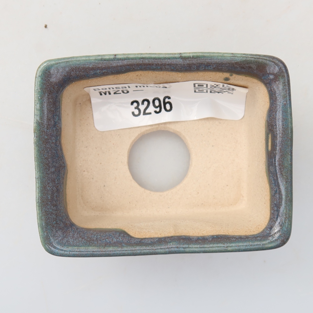 Keramische bonsaischaal 6 x 4,5 x 2,5 cm, kleur grijs