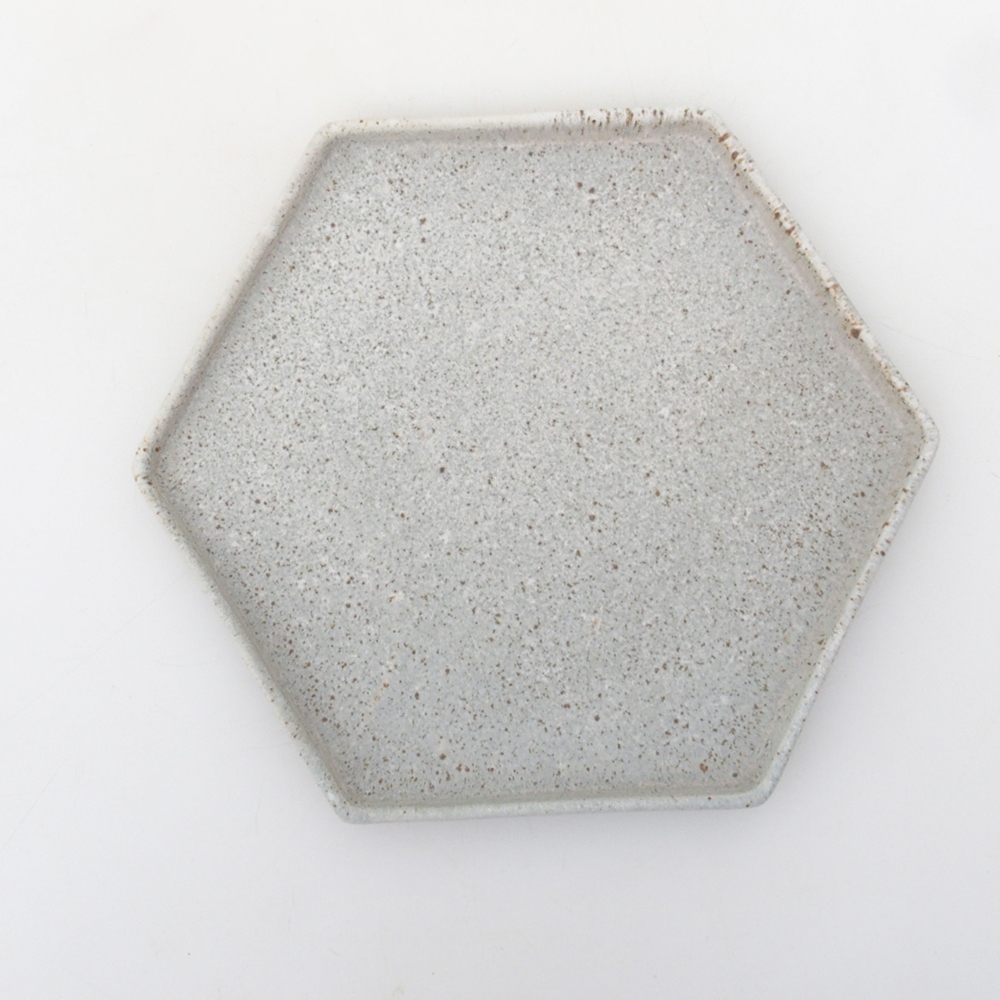 Keramische schotel H53 - 18,5 x 17 x 1 cm - beige