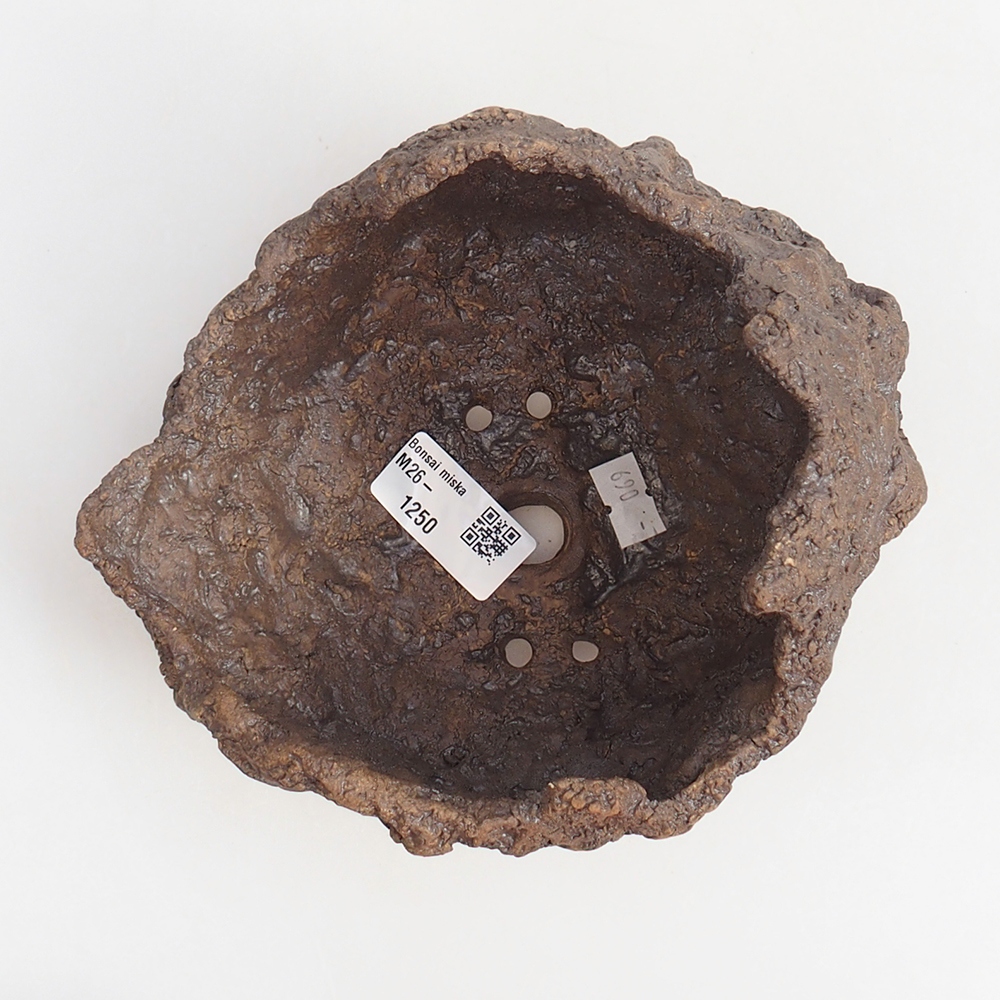 Keramische schaal 16 x 14 x 14 cm , kleur bruin