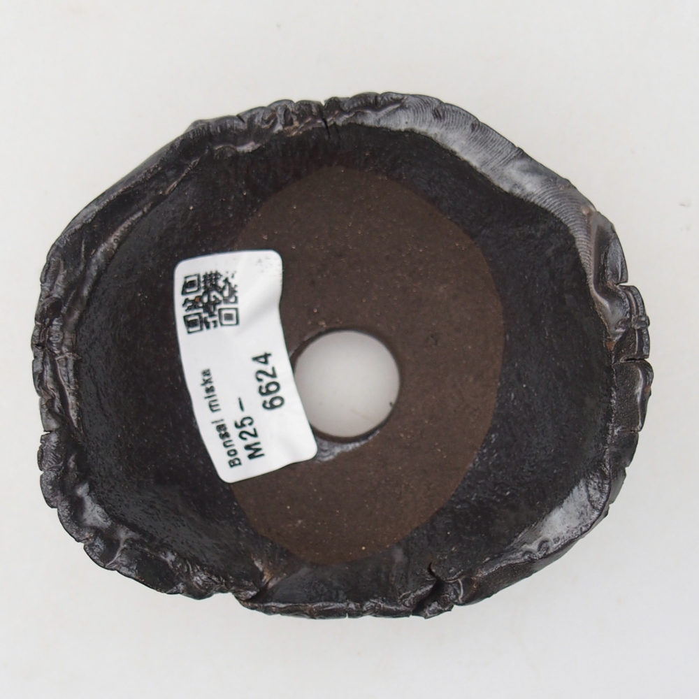 Keramische schaal 9 x 8 x 5 cm , kleur zwart