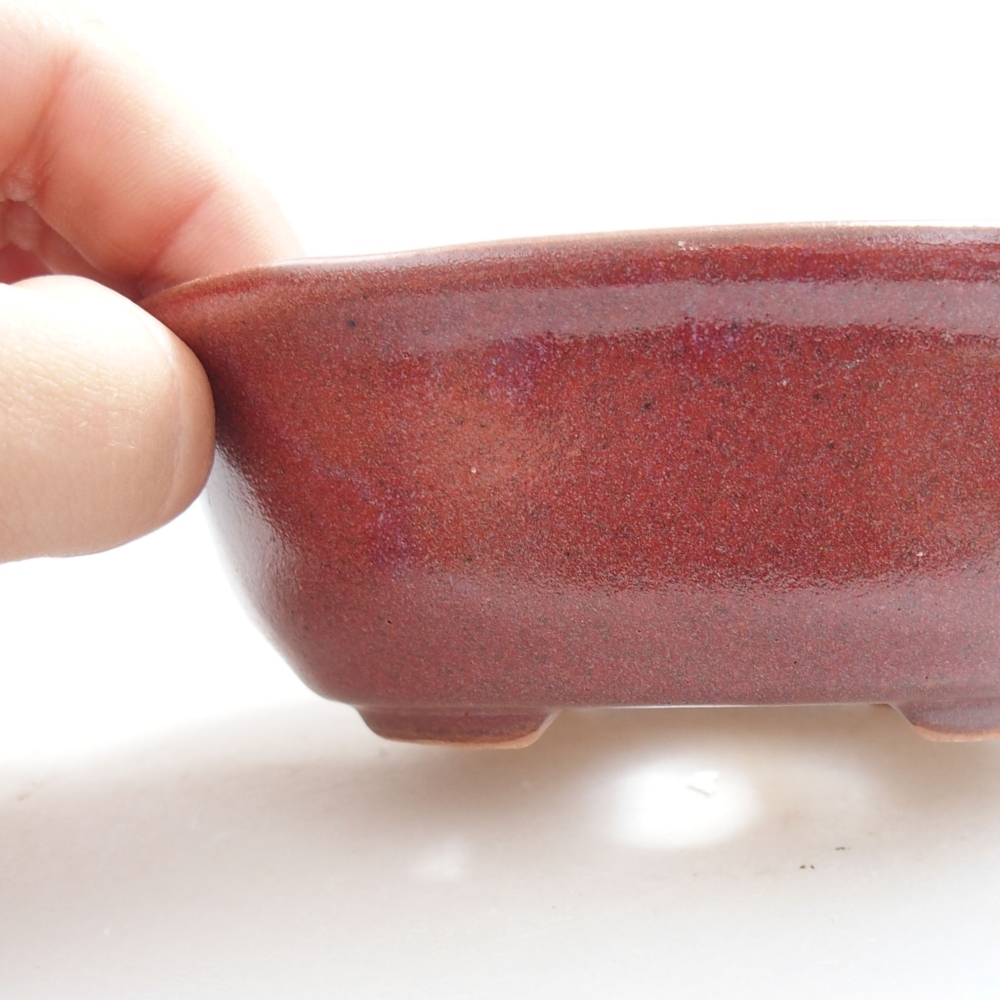 Bonsaischaal van keramiek 22 x 17 x 5 cm, groen