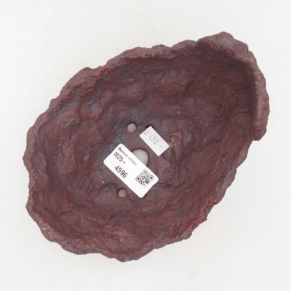 Keramische schaal 14 x 12,5 x 12 cm , kleur bruin