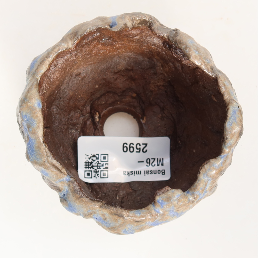 Keramische schaal  7,5 x 7,5 x 5,5 cm, kleur blauwbruin