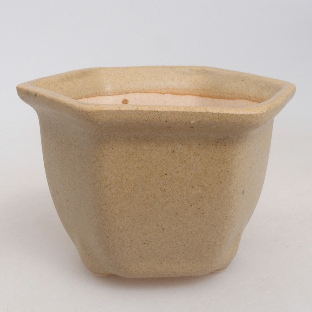 Mini bonsaischaal 7 x 7 x 5 cm, bruin