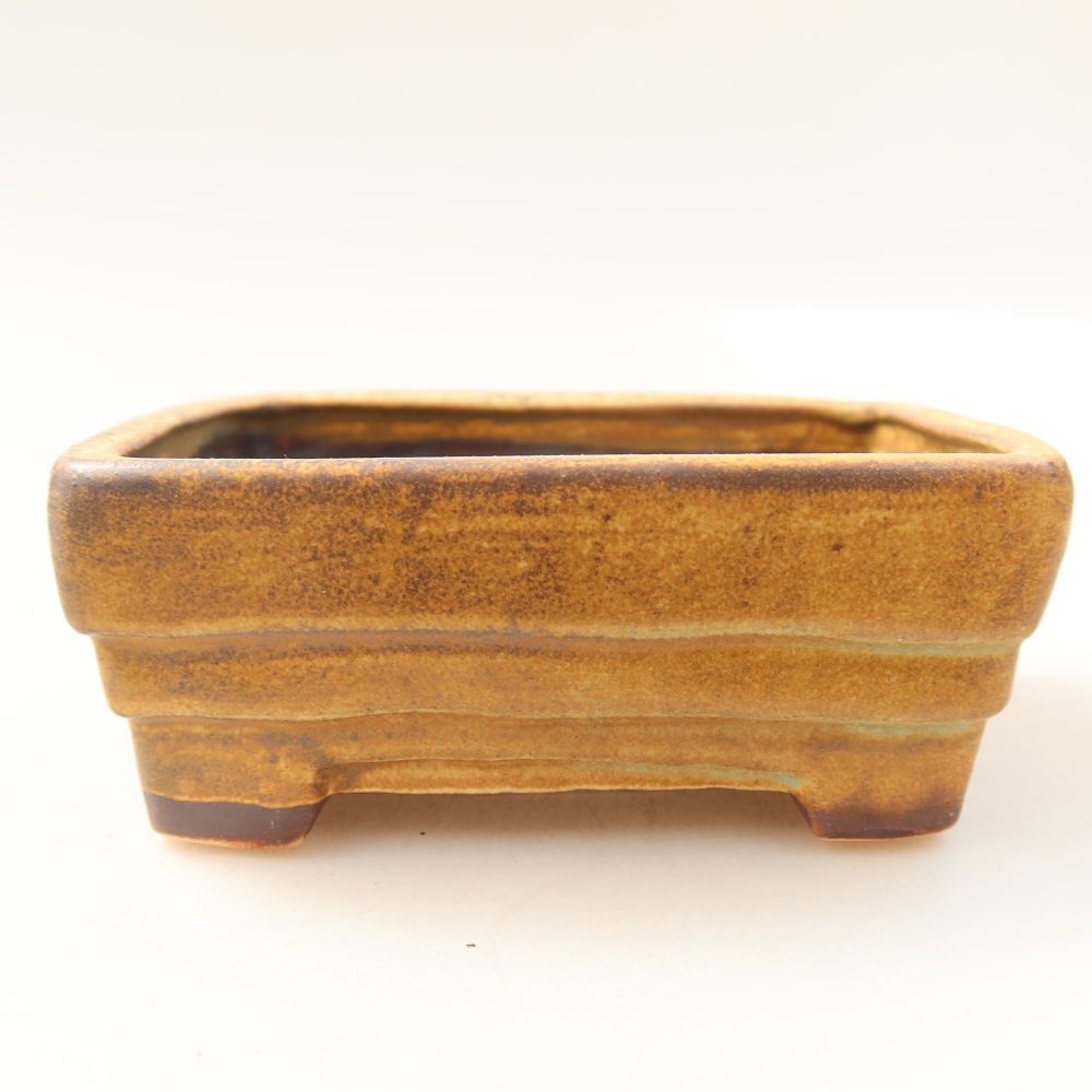 Keramische bonsaipot 9,5 x 7,5 x 3,5 cm, kleur: groen