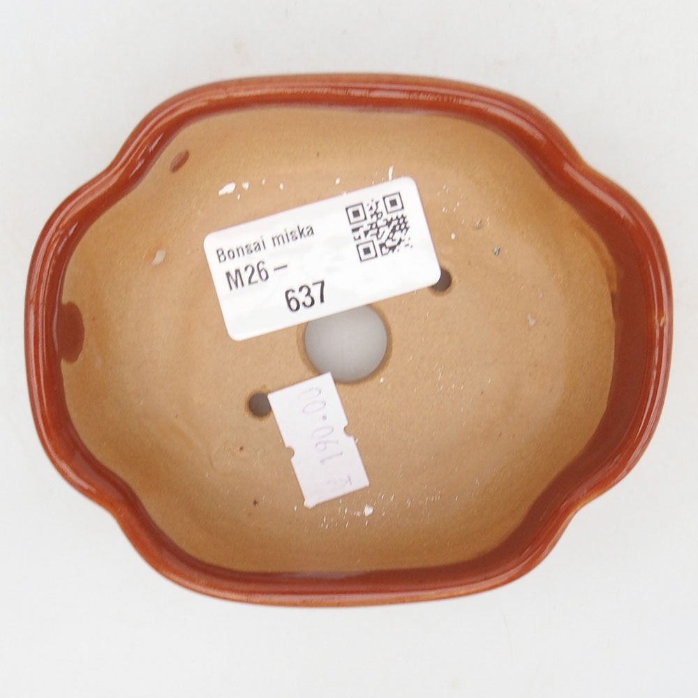Bonsaischaal van keramiek 125 x 10 x 3 cm, bruin