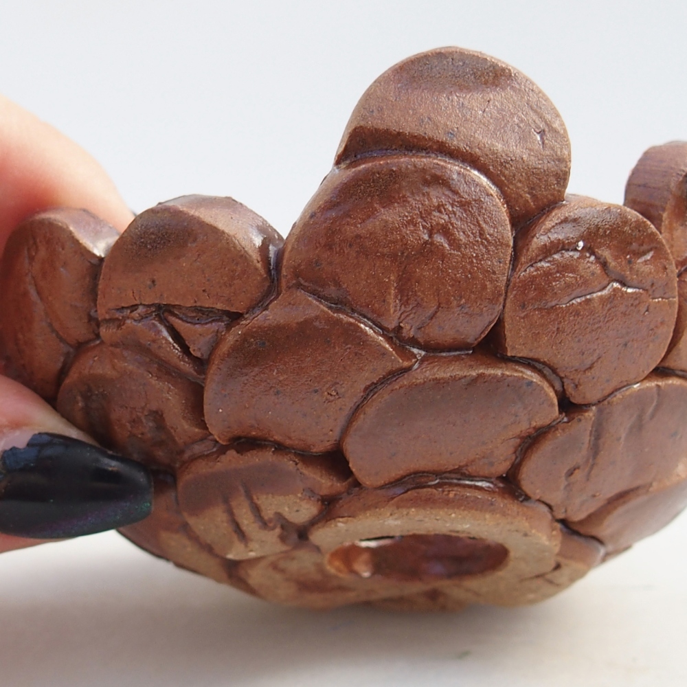 Keramisch Schelp 8,5 x 8,5 x 4 cm , kleur bruin