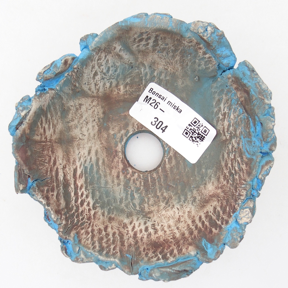 Schelp van keramiek 10,5 x 10,5 x 5 cm , kleur blauw
