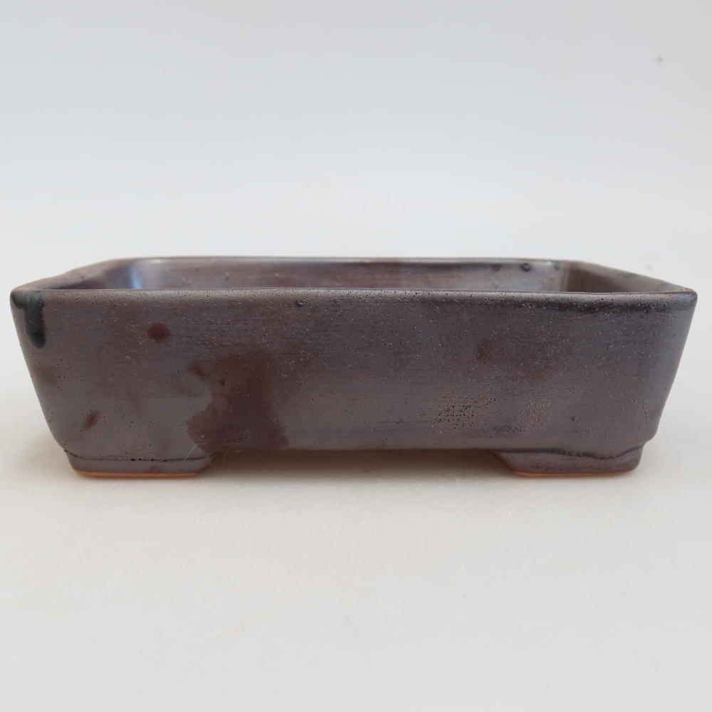 Bonsaischaal van keramiek 18 x 13 x 5 cm, metaalkleur