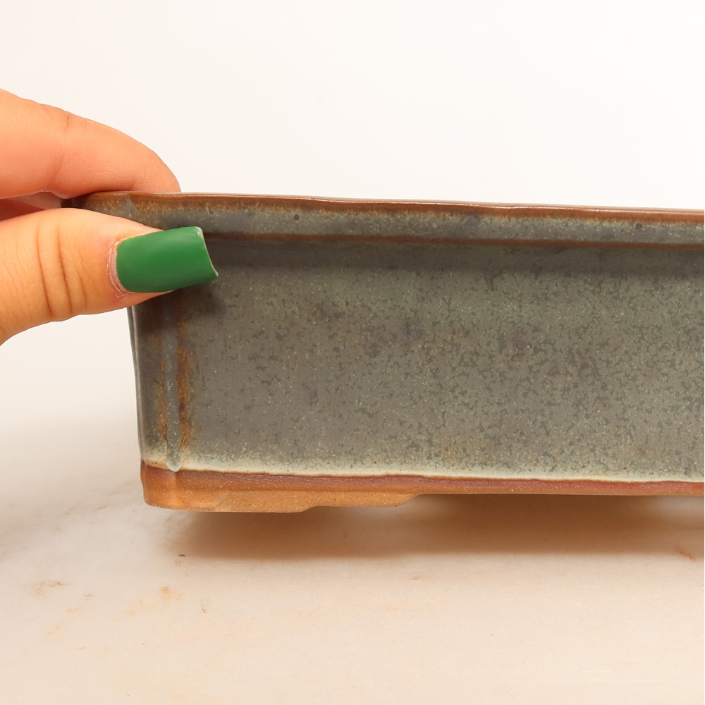 Keramische schaal  20 x 15,5 x 5,5 cm, kleur bruin